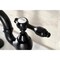 Kingston Brass Bridge Bathroom Faucet with Brass PopUp, Matte Black KS7990TAL - alternate 6